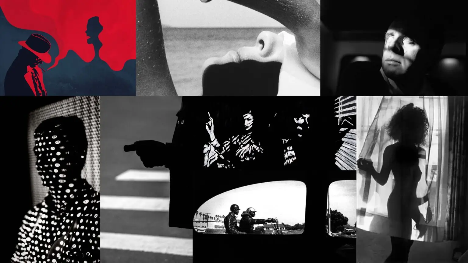 Moodboard for the Spectre opening. Showing noir images.